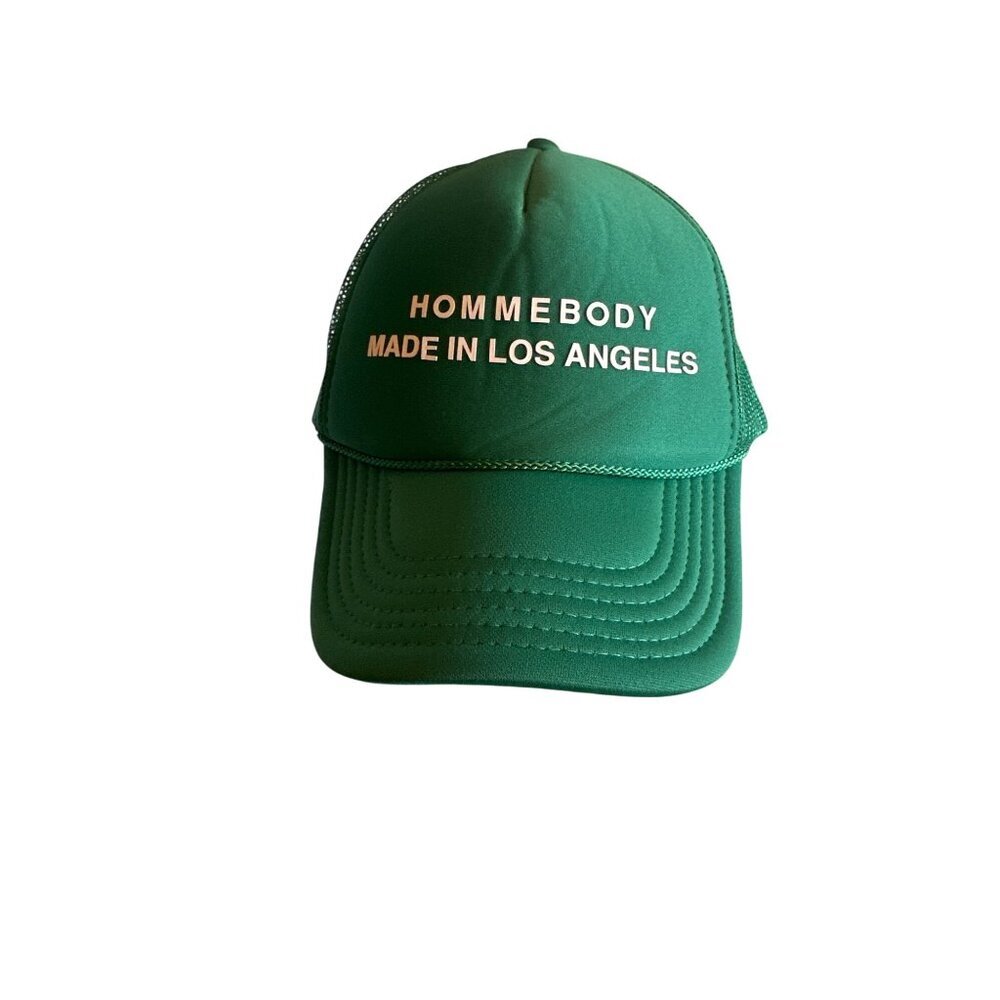 Hommebody Green‎ Mesh Trucker Hat Made In Los Angeles Adjustable Snapback